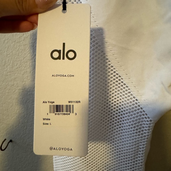 Alo NWT White Seamless High-Waist Limitless Open Air Leggings | Large - Picture 3 of 7